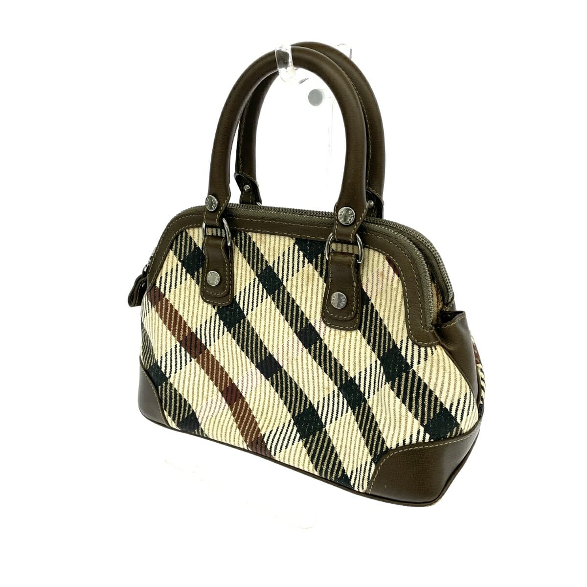 DAKS LONDON Handbag House Check Pattern Canvas Beige Women's 3