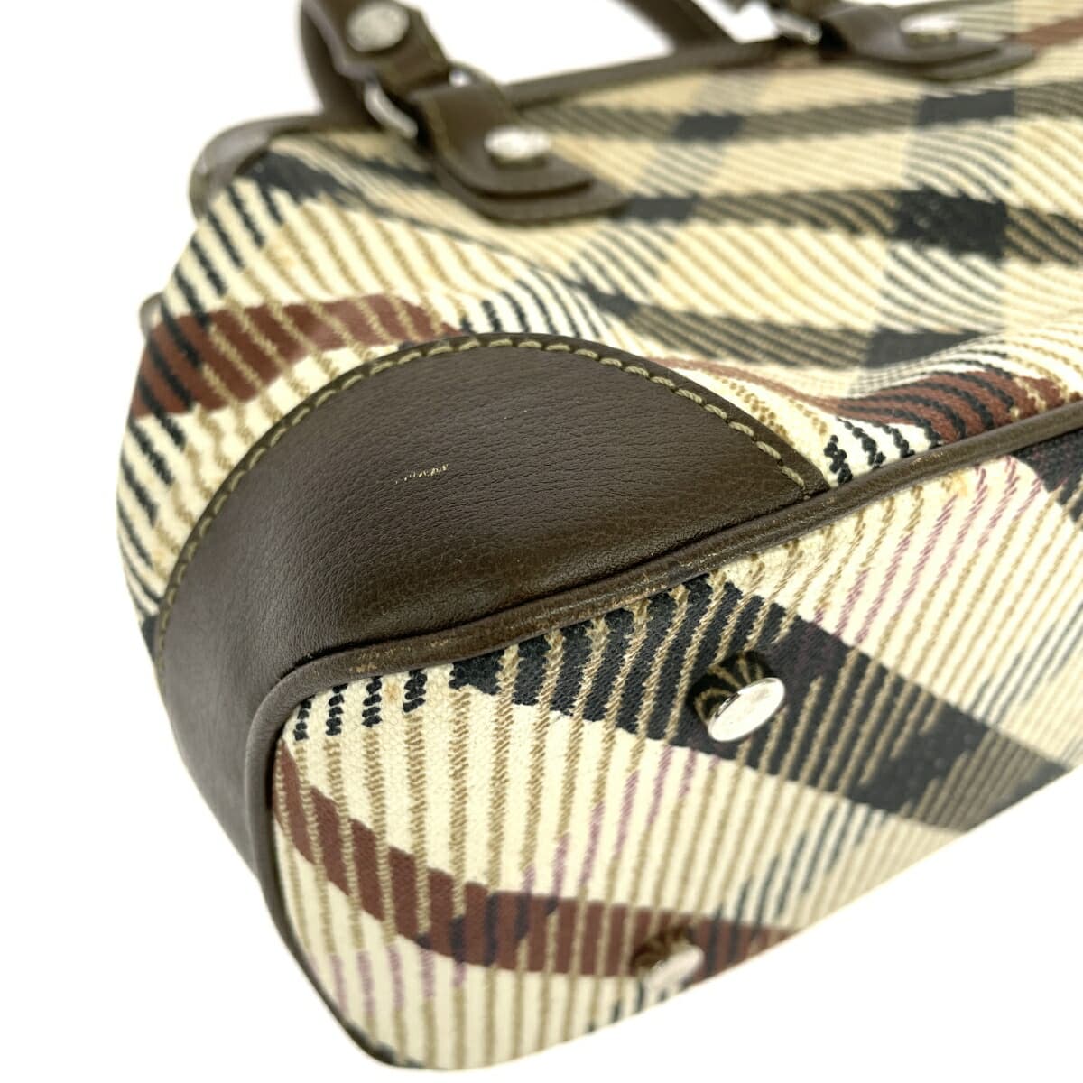 DAKS LONDON Handbag House Check Pattern Canvas Beige Women's 7