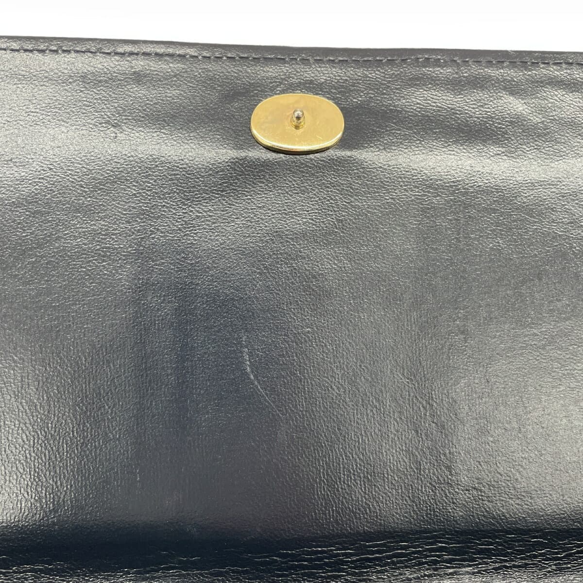 ROBERTA DI CAMERINO Chain Clutch Bag R Logo Velvet Vintage Navy Ladies 10