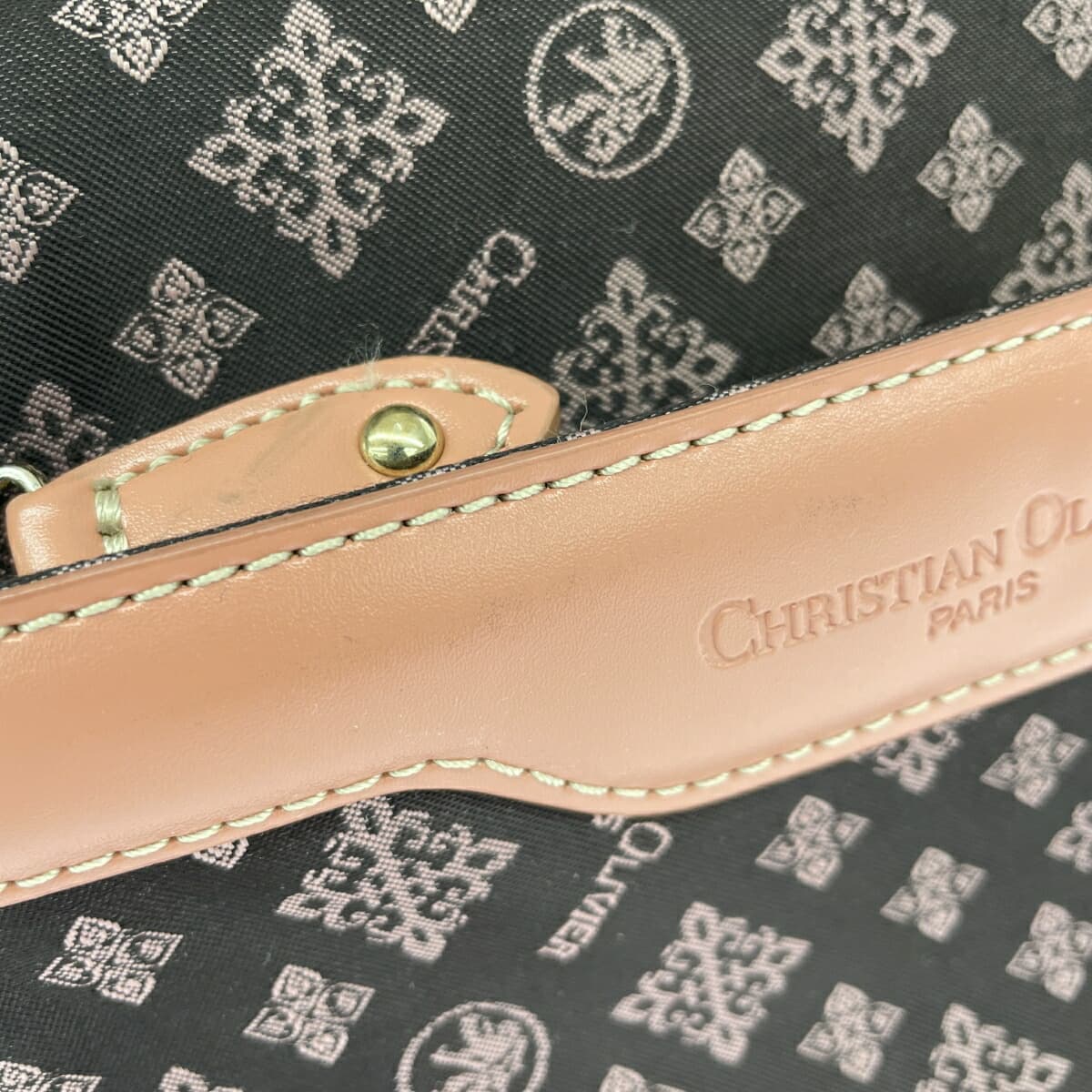 CHRISTIAN OLIVIER Shoulder Bag Monogram Nylon Chocolate Brown Ladies 8