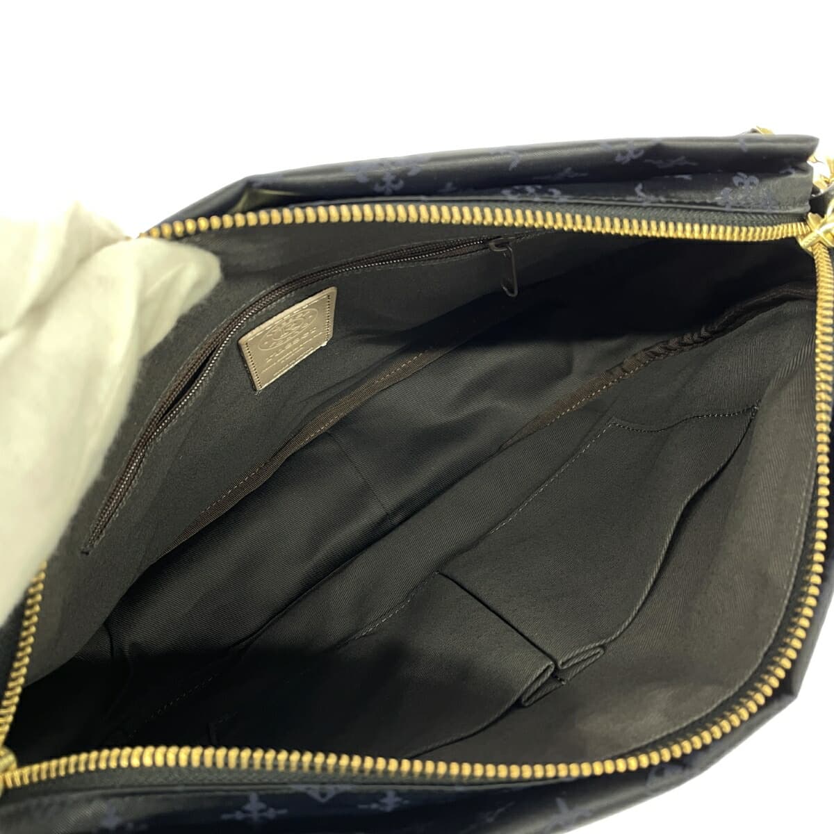 russet 2WAY shoulder bag unused item monogram nylon black navy CE-490-OUT navy ladies 6