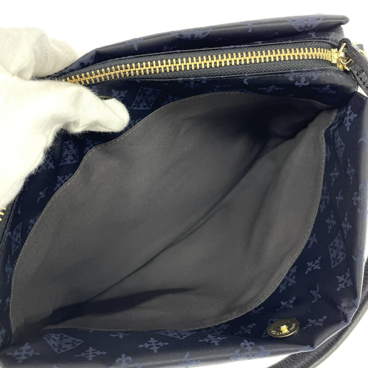 russet 2WAY shoulder bag unused item monogram nylon black navy CE-490-OUT navy ladies 7
