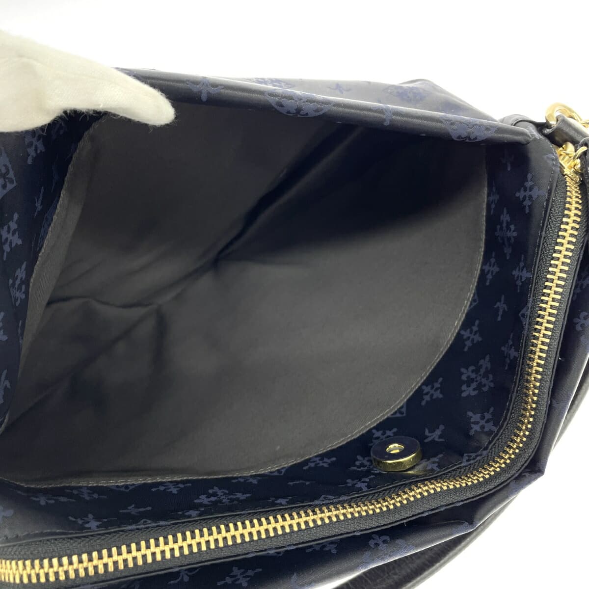 russet 2WAY shoulder bag unused item monogram nylon black navy CE-490-OUT navy ladies 8