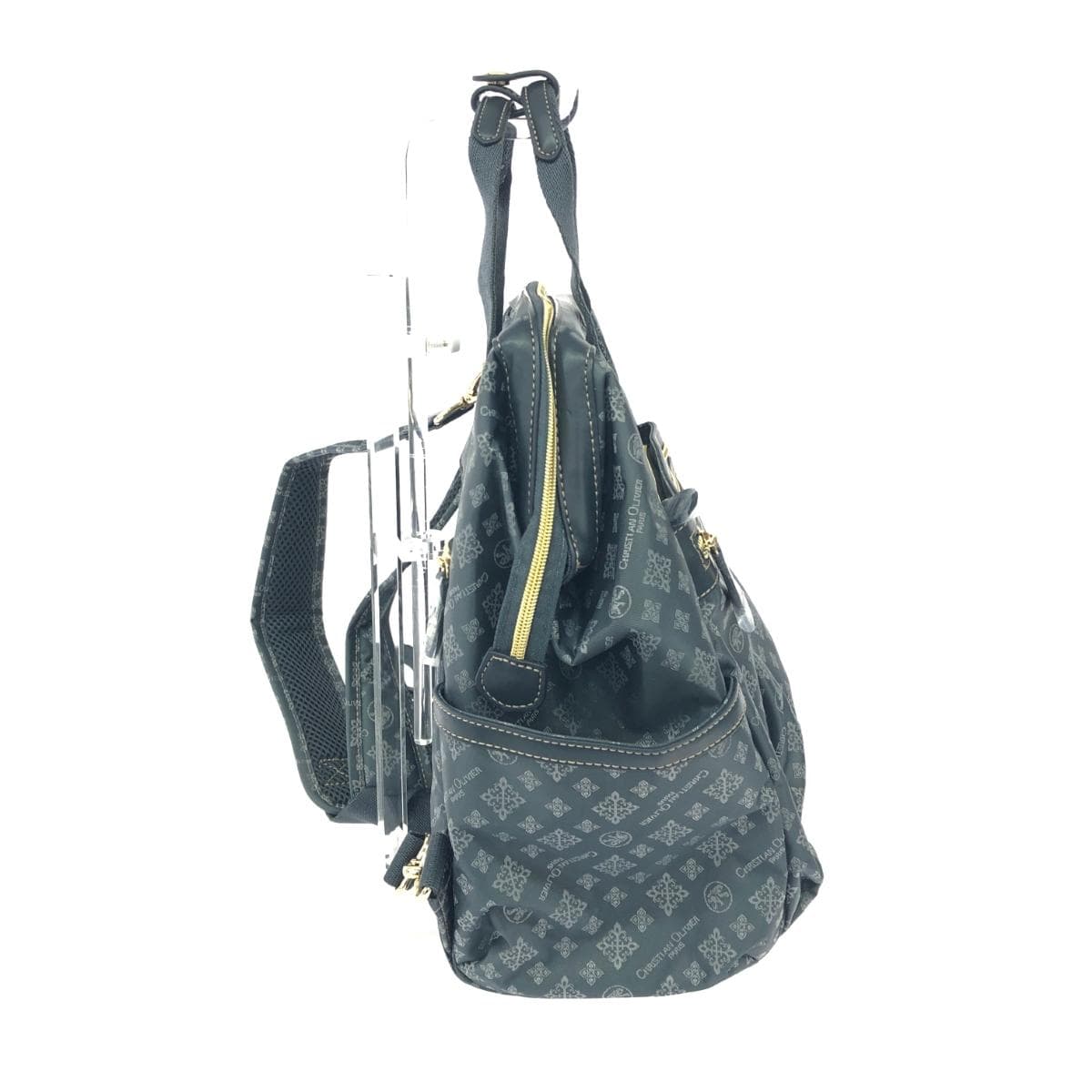 CHRISTIAN OLIVIER 2WAY Backpack Like New Monogram Nylon Gray Ladies 2