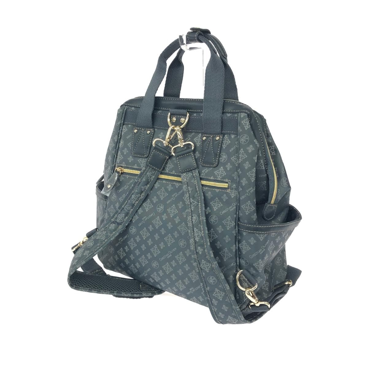 CHRISTIAN OLIVIER 2WAY Backpack Like New Monogram Nylon Gray Ladies 3