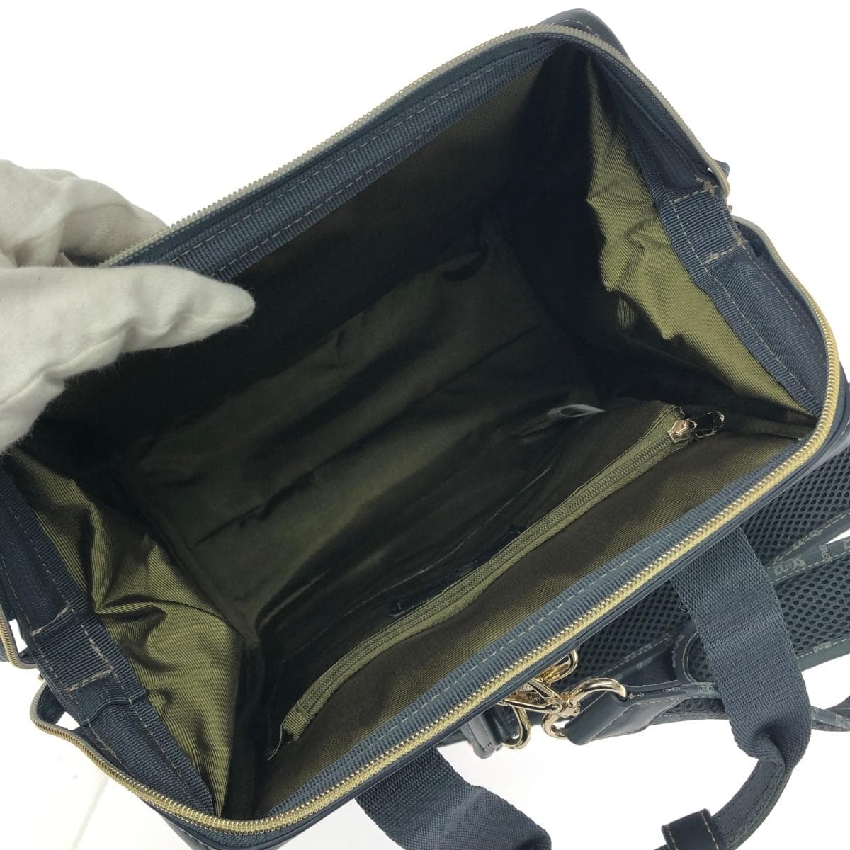 CHRISTIAN OLIVIER 2WAY Backpack Like New Monogram Nylon Gray Ladies 7