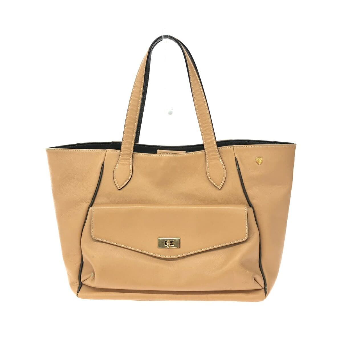 The Grand Hotel Water Fall by ADMJ / Tote Bag Leather Beige for Women
