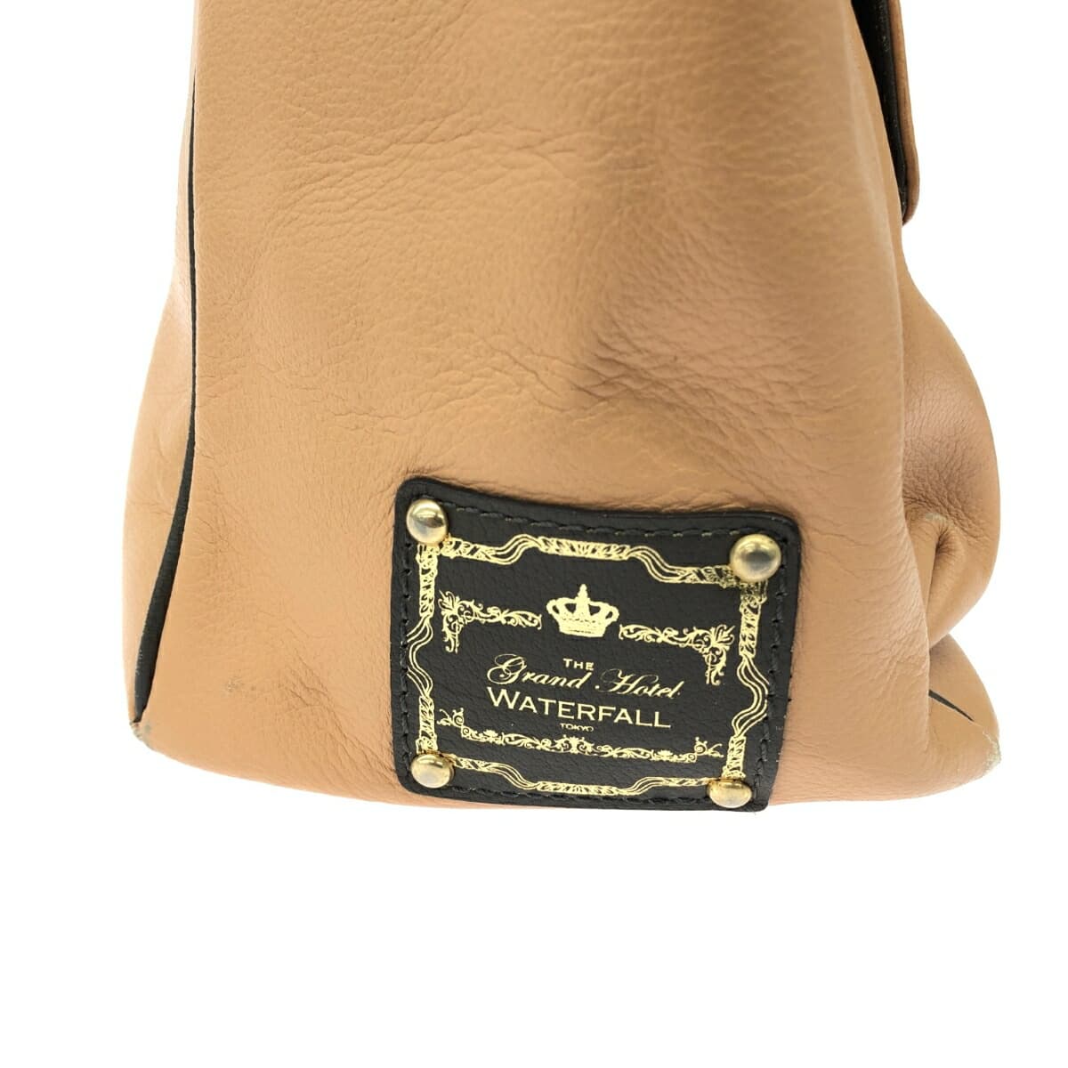 The Grand Hotel Water Fall by ADMJ / Tote Bag Leather Beige for Women 5