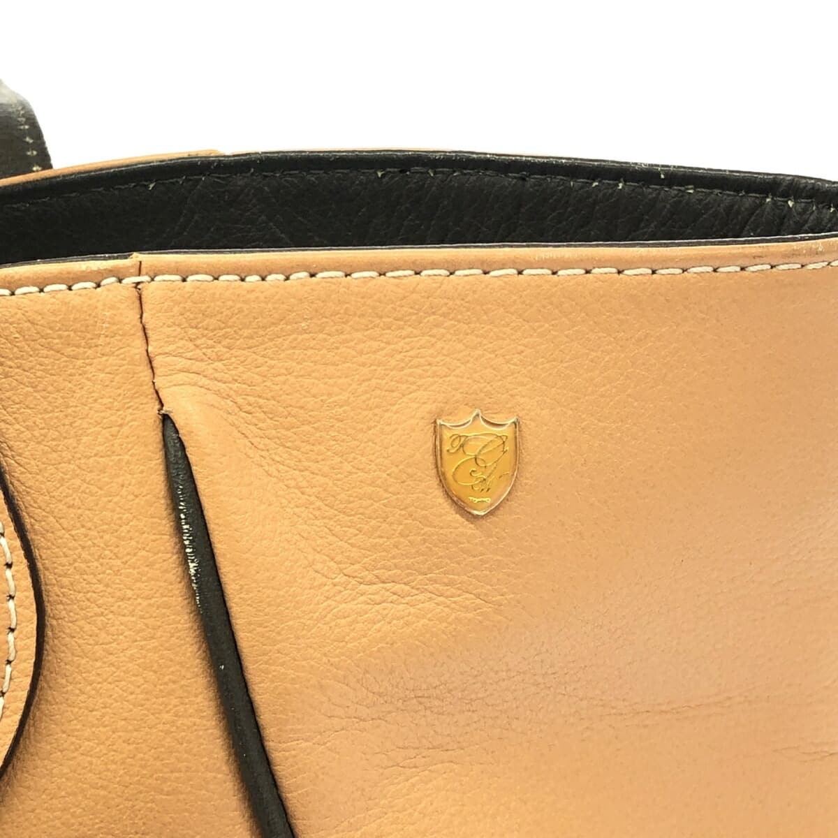 The Grand Hotel Water Fall by ADMJ / Tote Bag Leather Beige for Women 7