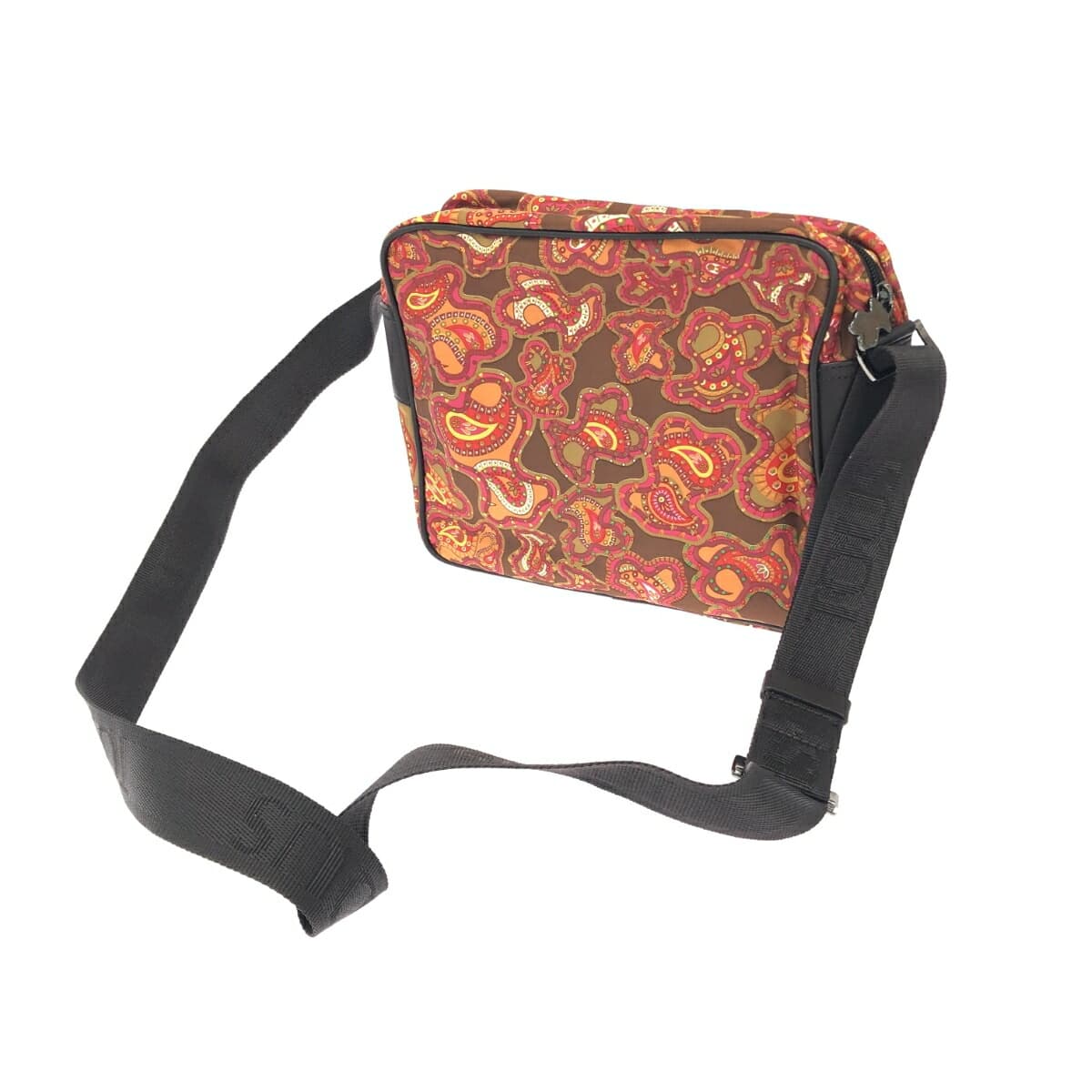 TOUS Shoulder Bag Good Condition Paisley/Bear/Nylon Brown Ladies 3