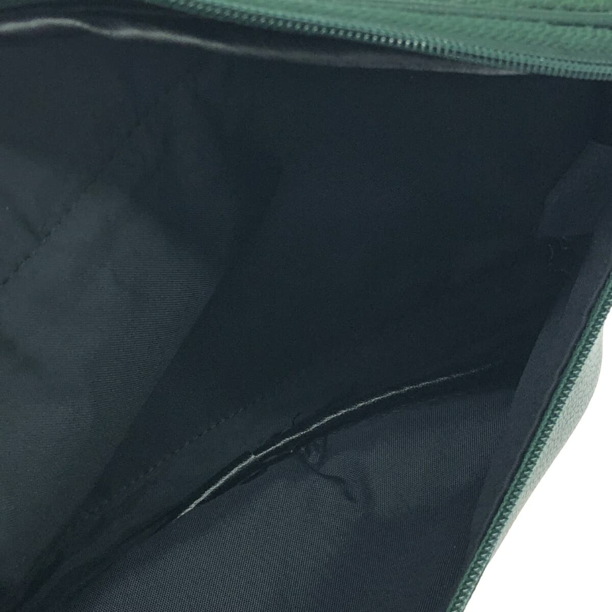 LONGCHAMP Longchamp Mini Waist Pouch Good Condition Leather Green Women's 5