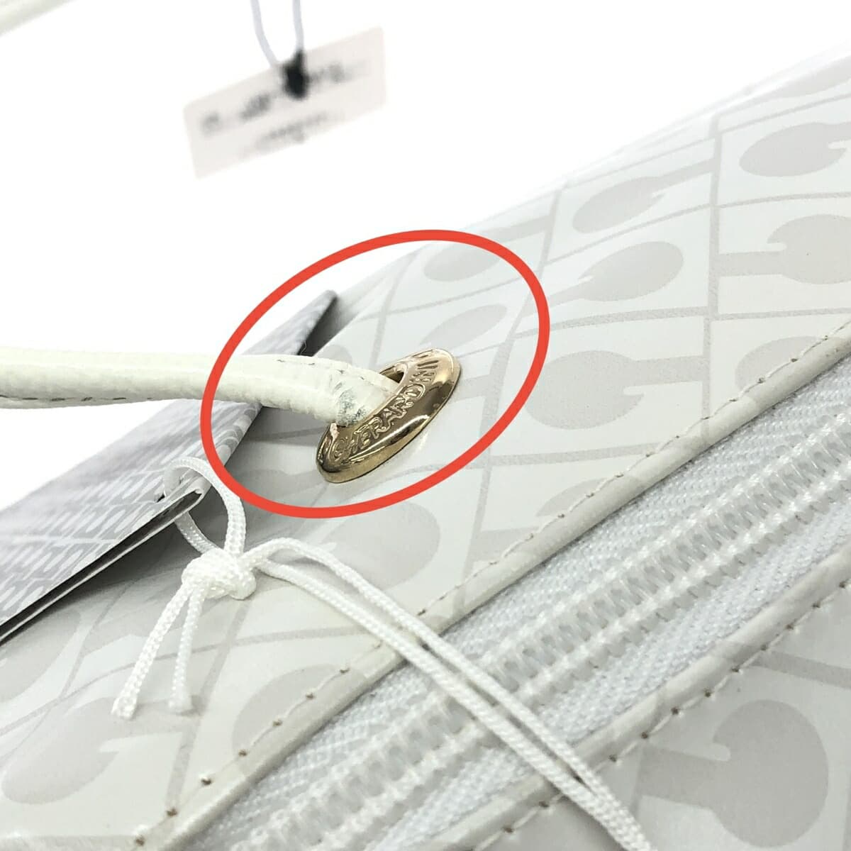 GHERARDINI Tote Bag in Excellent Condition Softy/Nylon White for Women 9