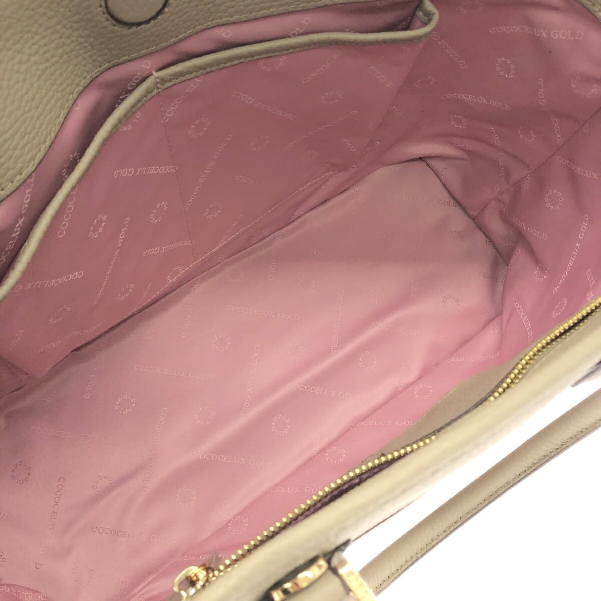 cococelux gold Coco Celux Gold / 2WAY bag like new leather 205DA0365 beige women's 6