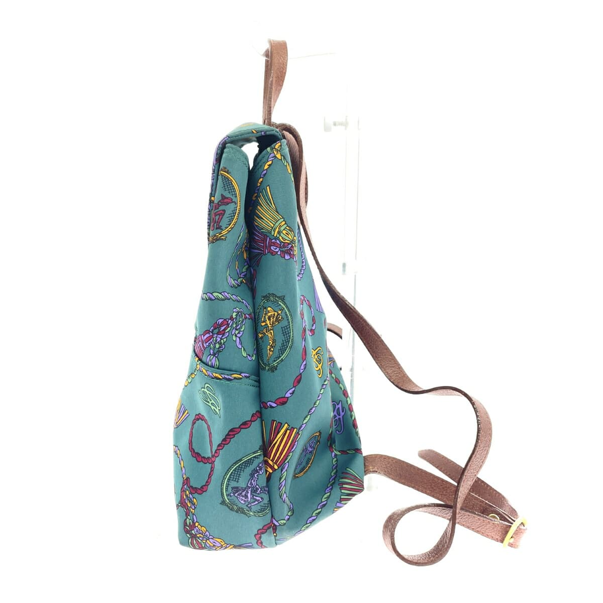 CHARLES JOURDAN Backpack Scarf Pattern/Nylon Green Ladies 2