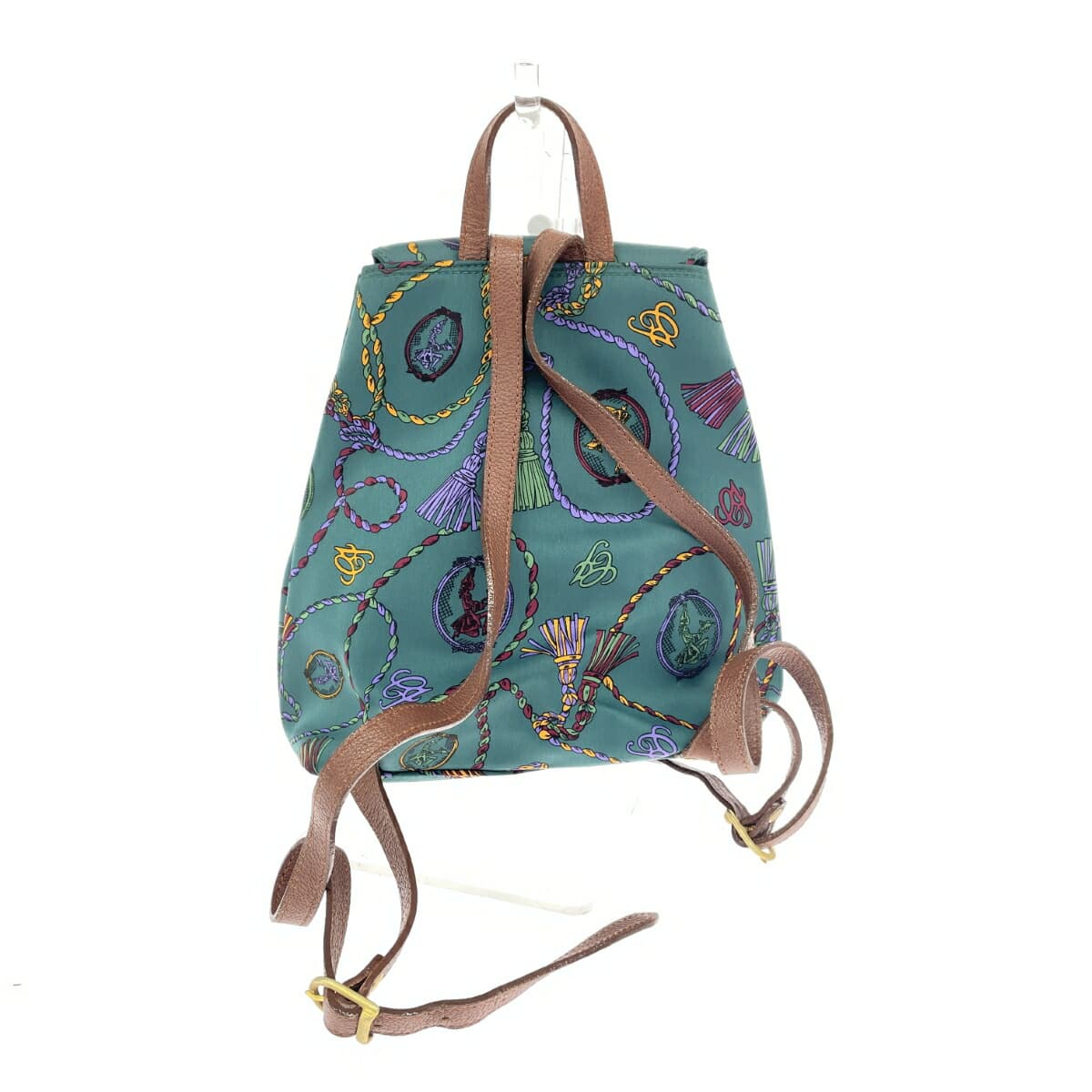 CHARLES JOURDAN Backpack Scarf Pattern/Nylon Green Ladies 6