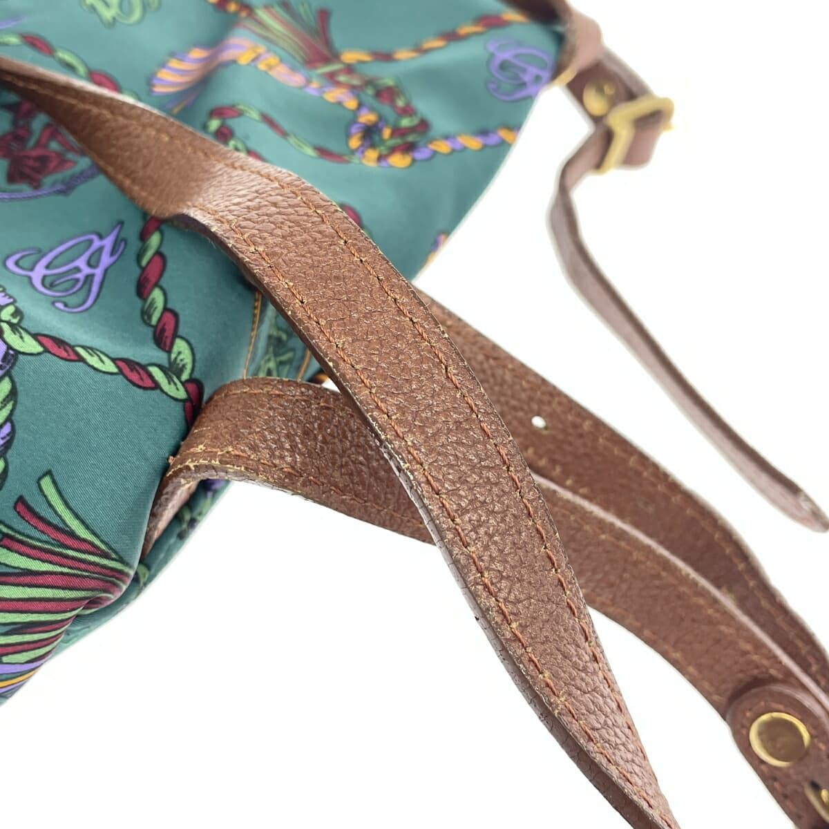 CHARLES JOURDAN Backpack Scarf Pattern/Nylon Green Ladies 7