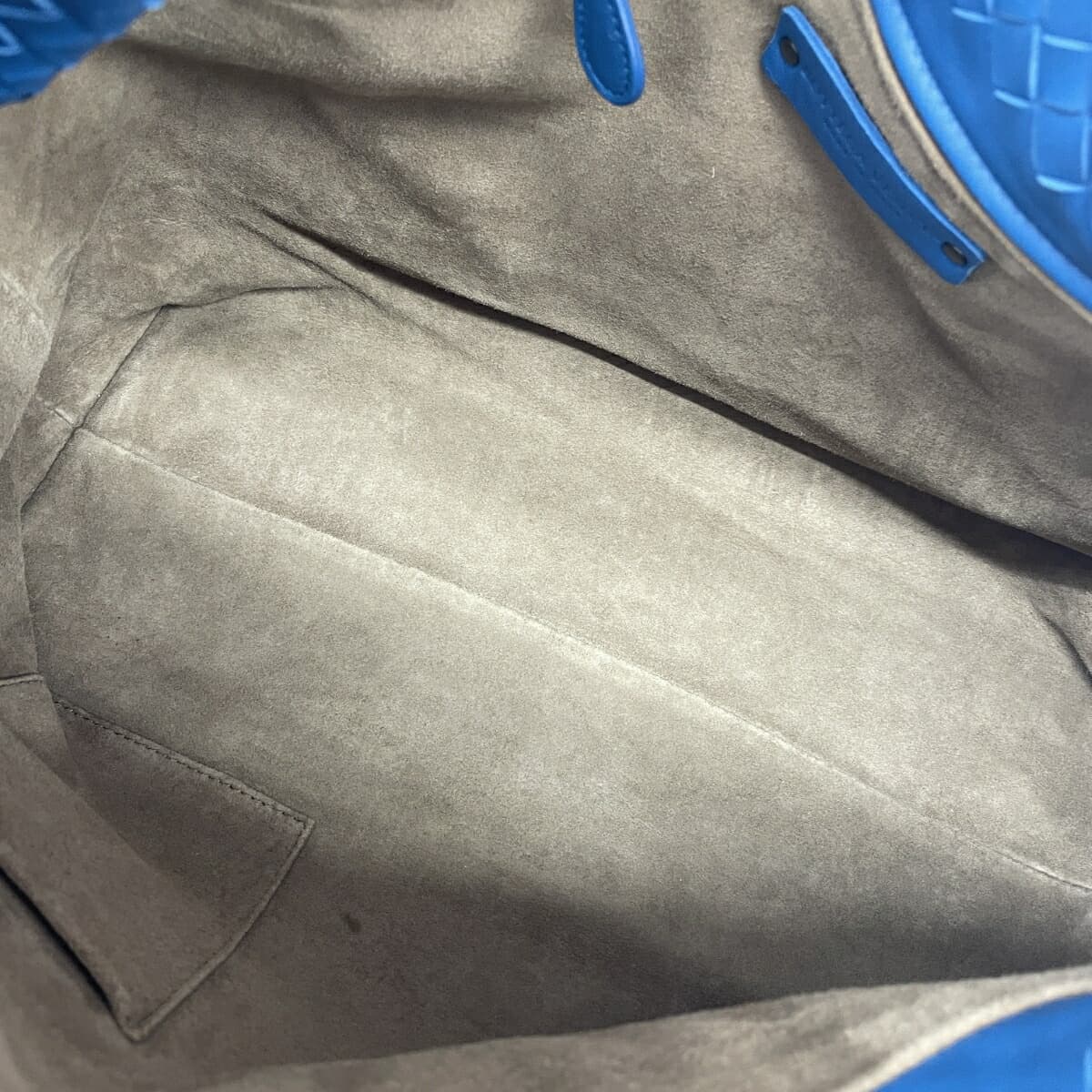 BOTTEGA VENETA Tote Bag Intrecciato/Leather Blue Unisex 4