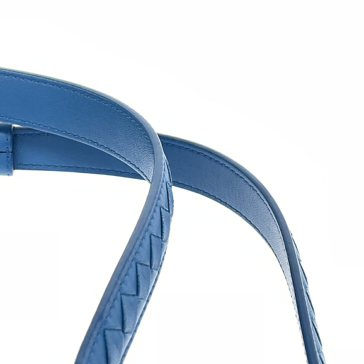 BOTTEGA VENETA Tote Bag Intrecciato/Leather Blue Unisex 6