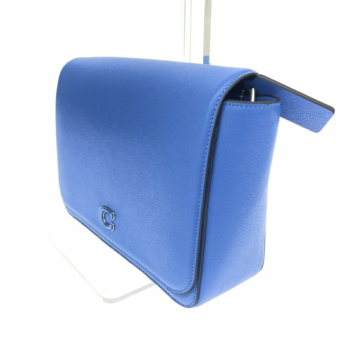 COACH Coach Shoulder Bag/Messenger Bag Excellent Condition Signature/Leather CJ843 Blue Ladies 4