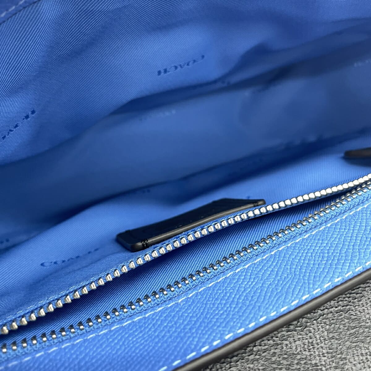 COACH Coach Shoulder Bag/Messenger Bag Excellent Condition Signature/Leather CJ843 Blue Ladies 5