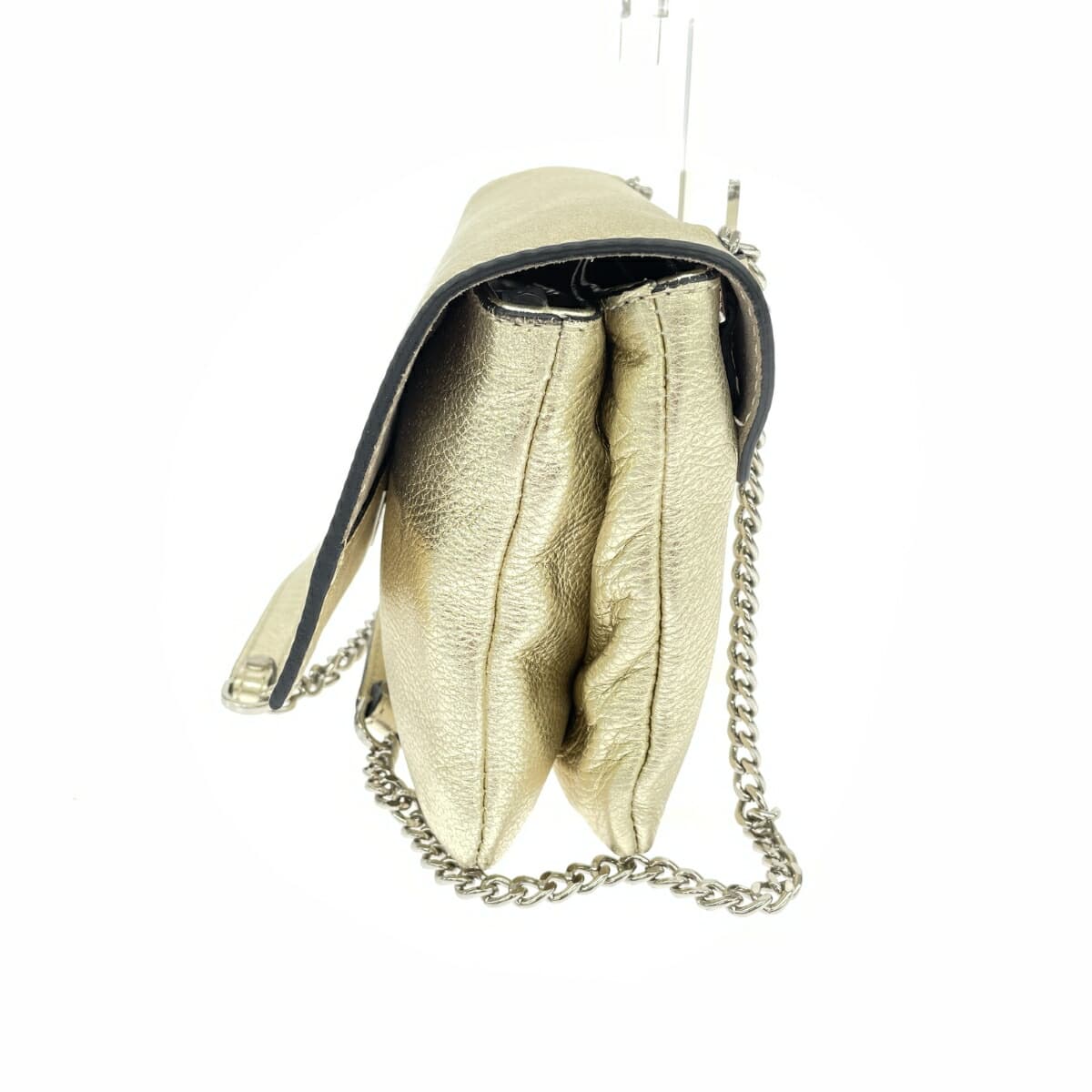 GIANNI CHIARINI Chain Shoulder Leather Gold Color Women's 2