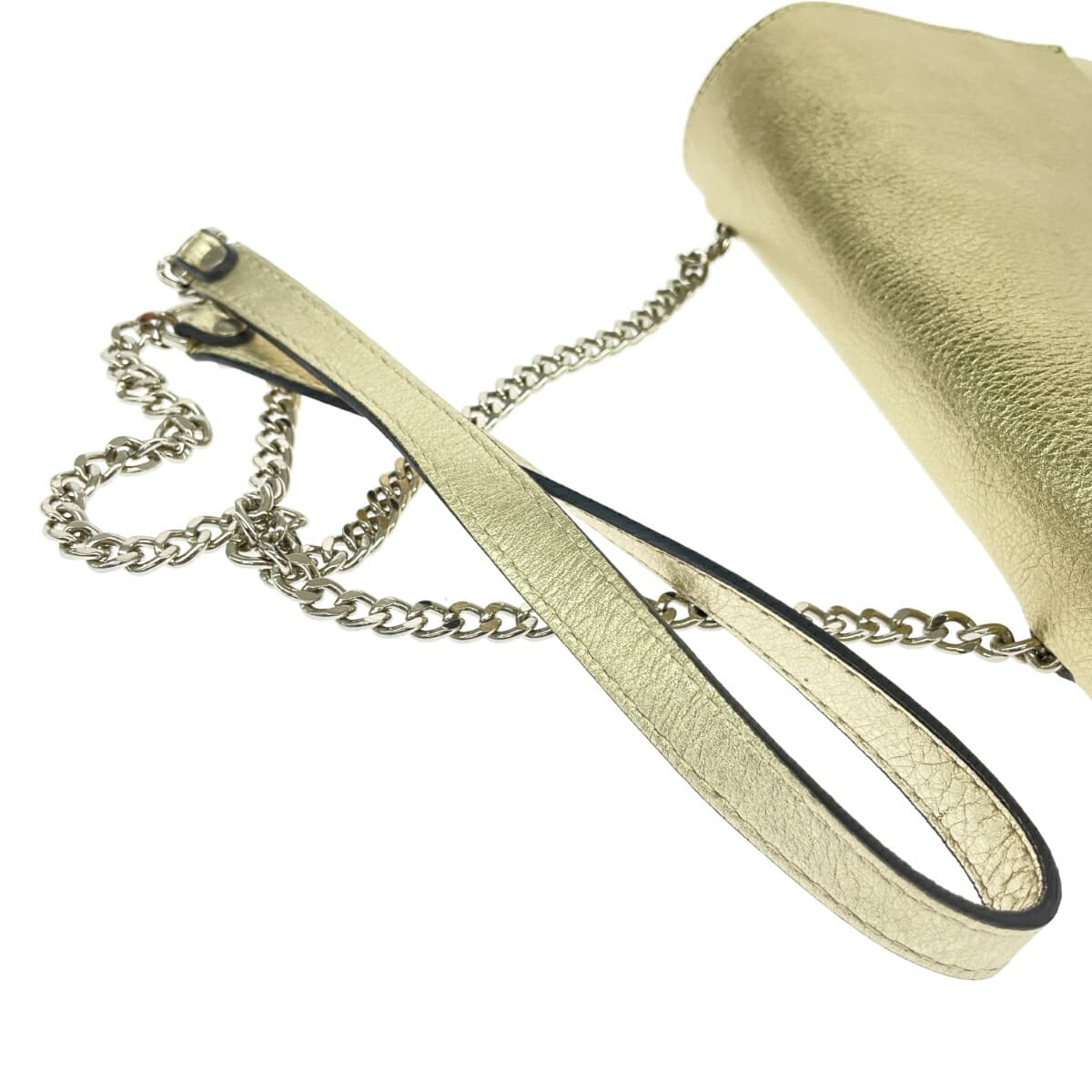 GIANNI CHIARINI Chain Shoulder Leather Gold Color Women's 8