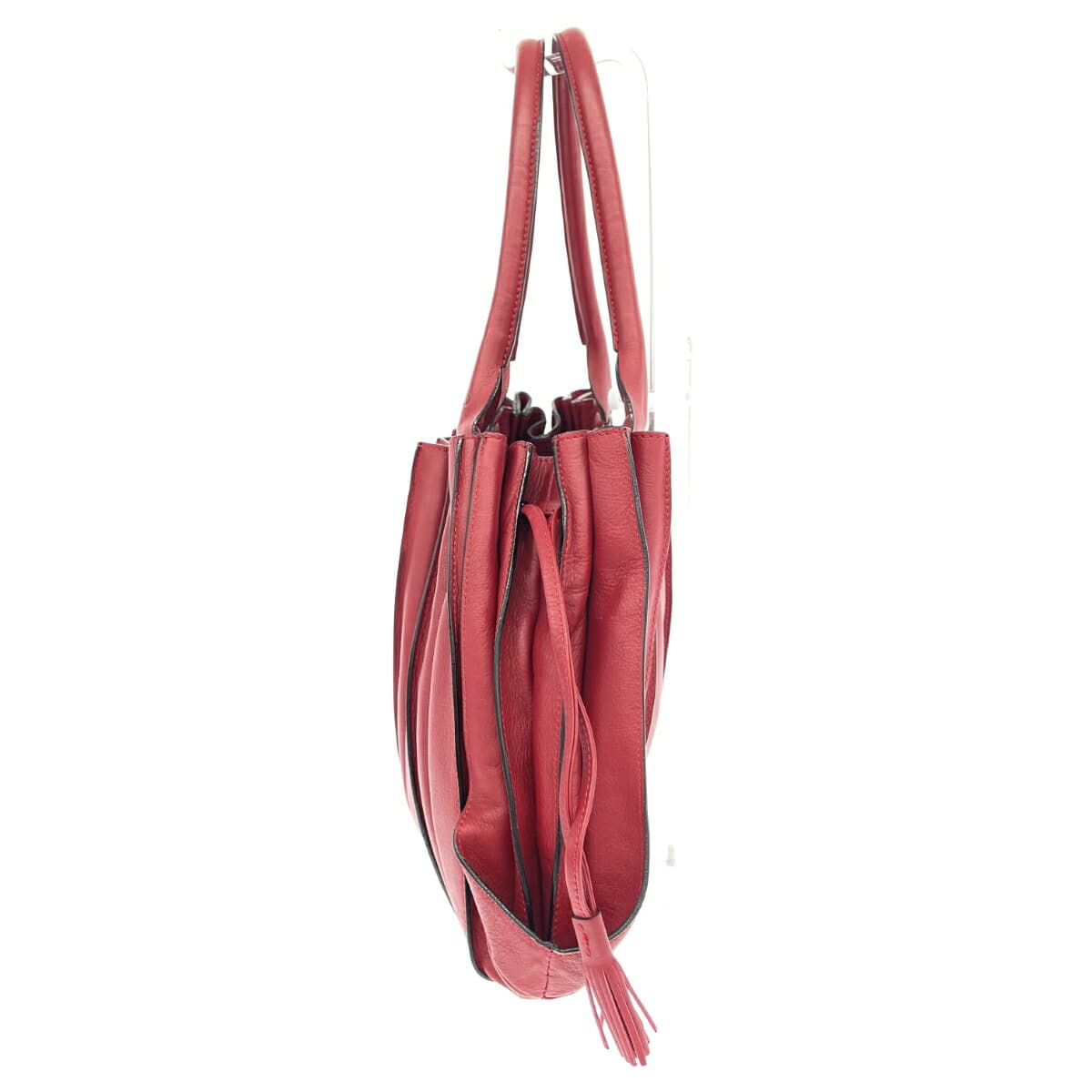 LUPO Tote Bag Leather Red Women's 2