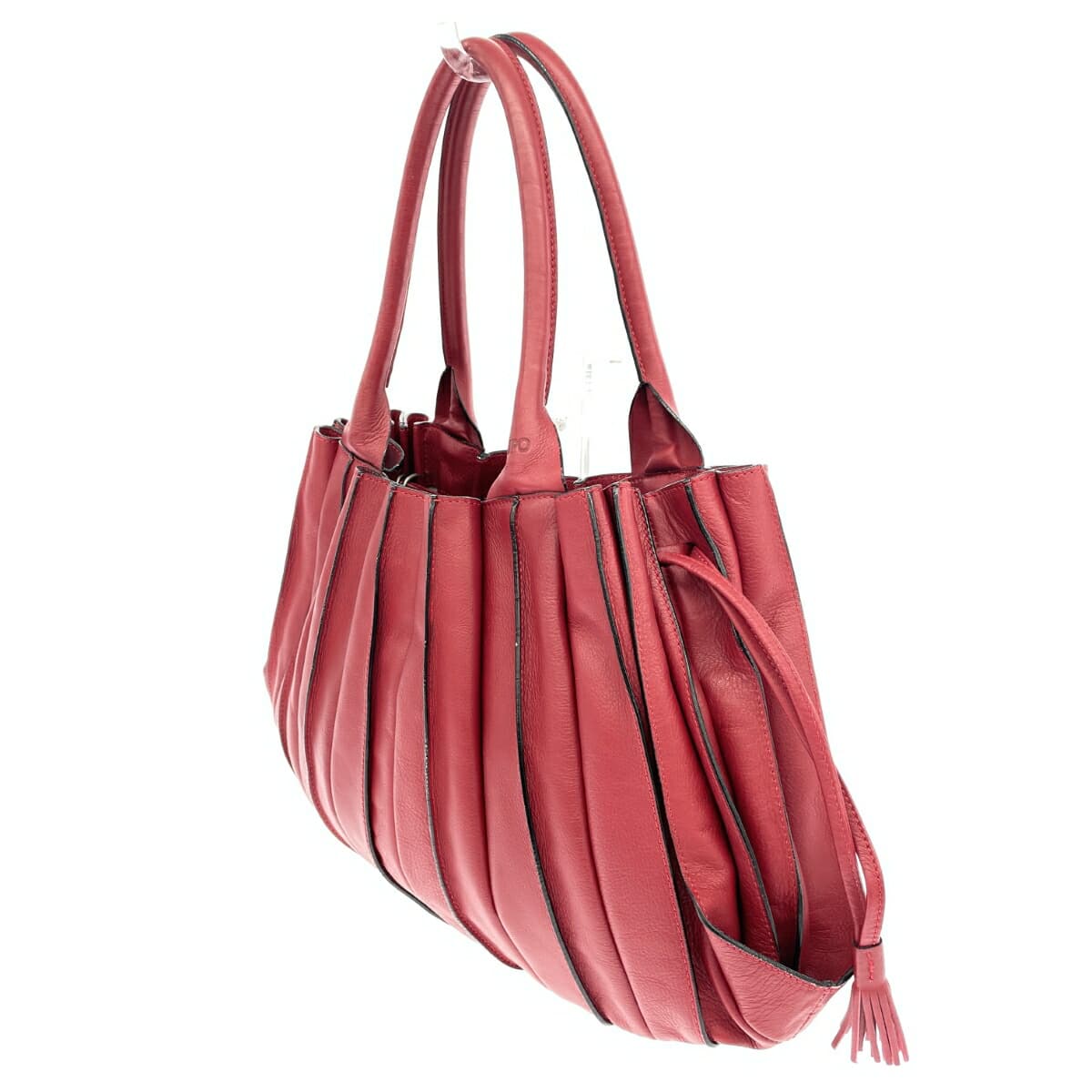 LUPO Tote Bag Leather Red Women's 3