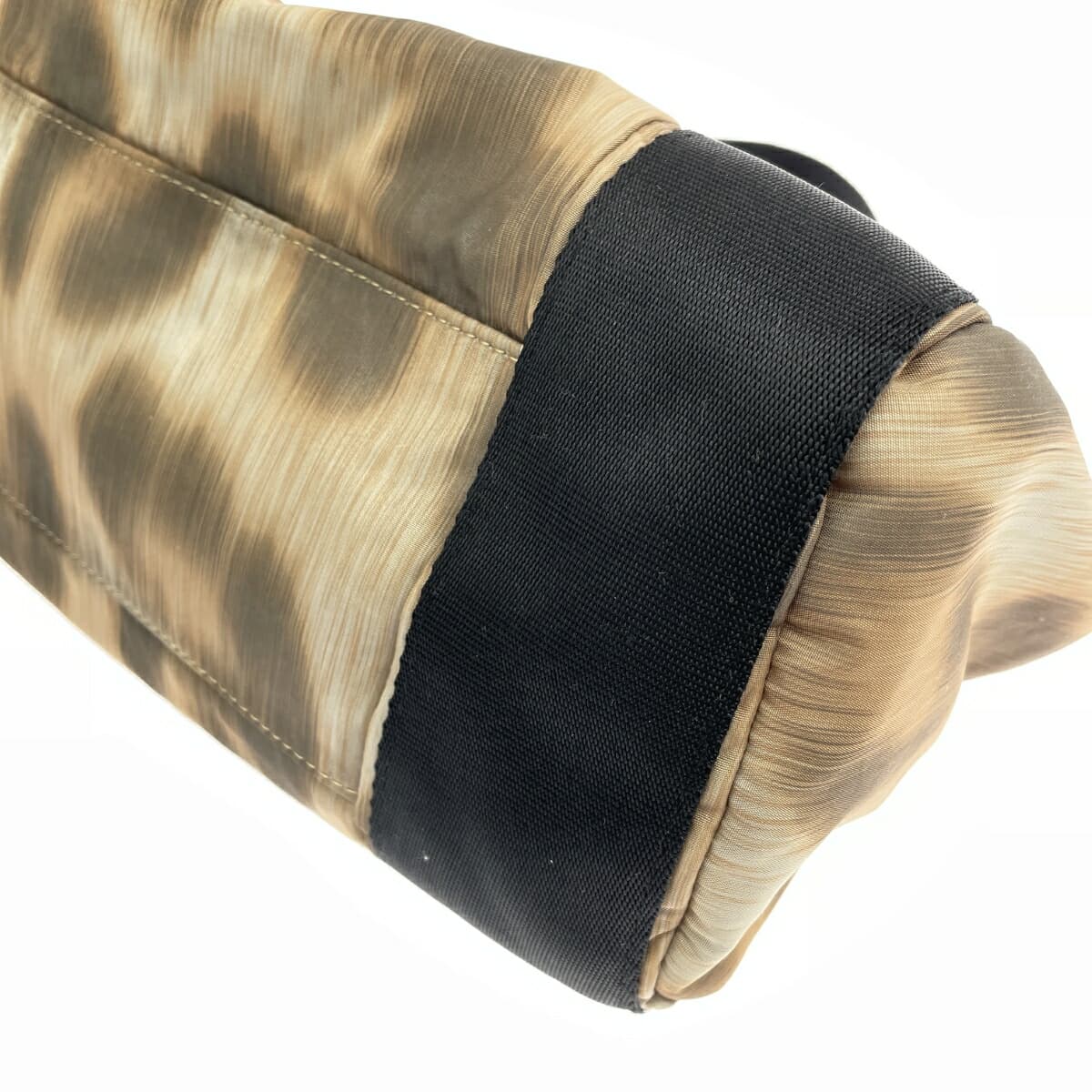 Papillonner Papilone Tote Bag Good Condition Leopard Pattern/Nylon Brown Women's 6