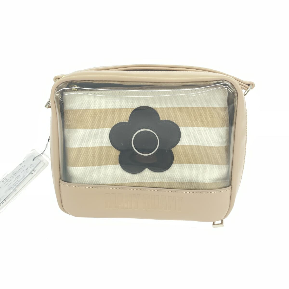 MARY QUANT Shoulder Bag PVC Beige Women's 2