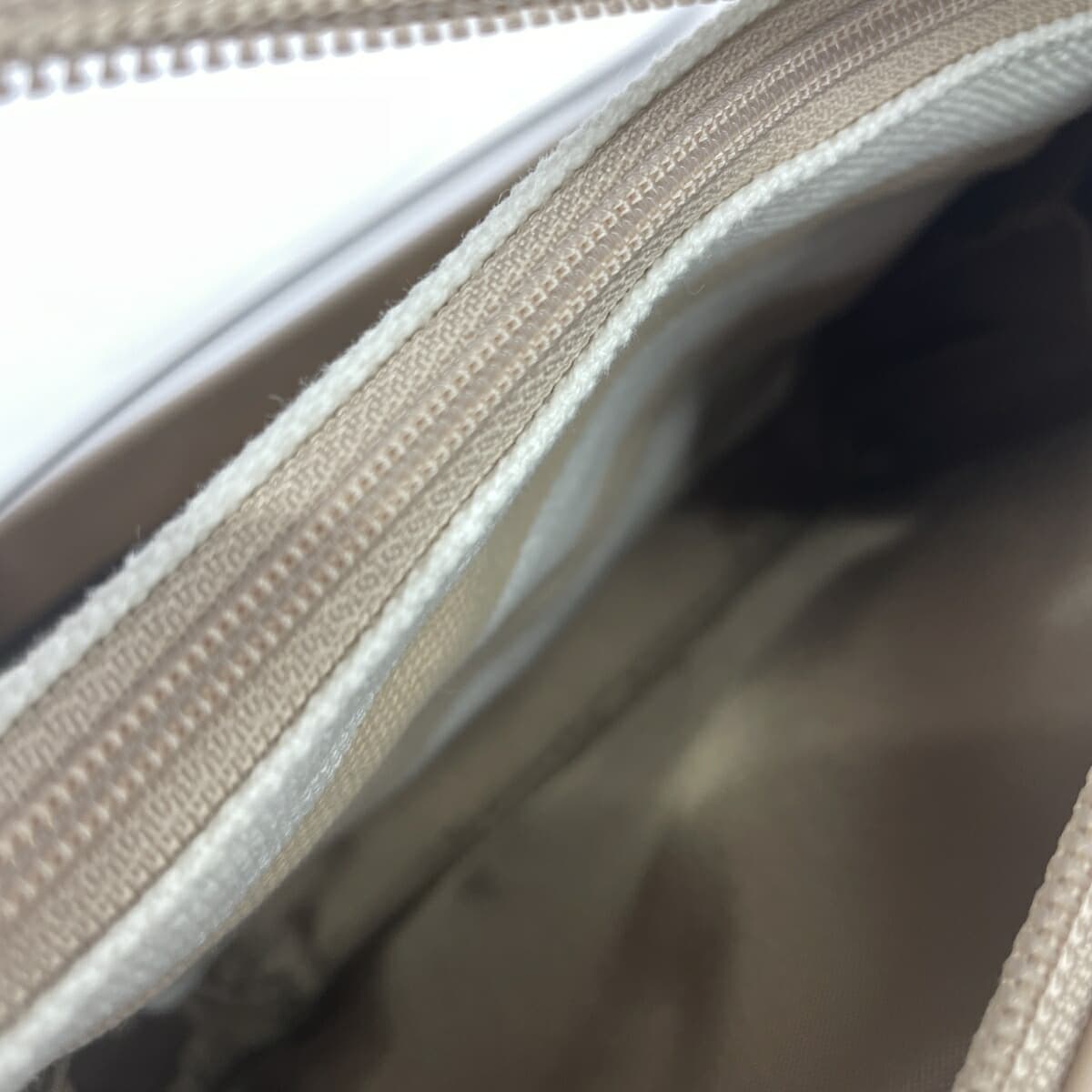 MARY QUANT Shoulder Bag PVC Beige Women's 5