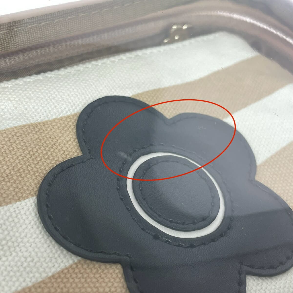 MARY QUANT Shoulder Bag PVC Beige Women's 8