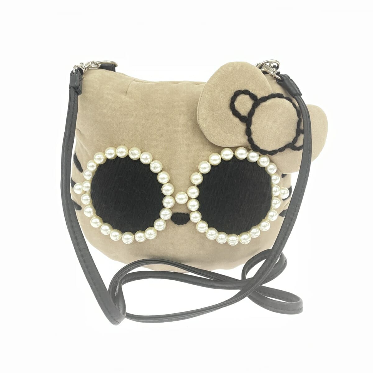 a-jolie Shoulder Bag / Hello Kitty / Stitch Gray Beige Women's