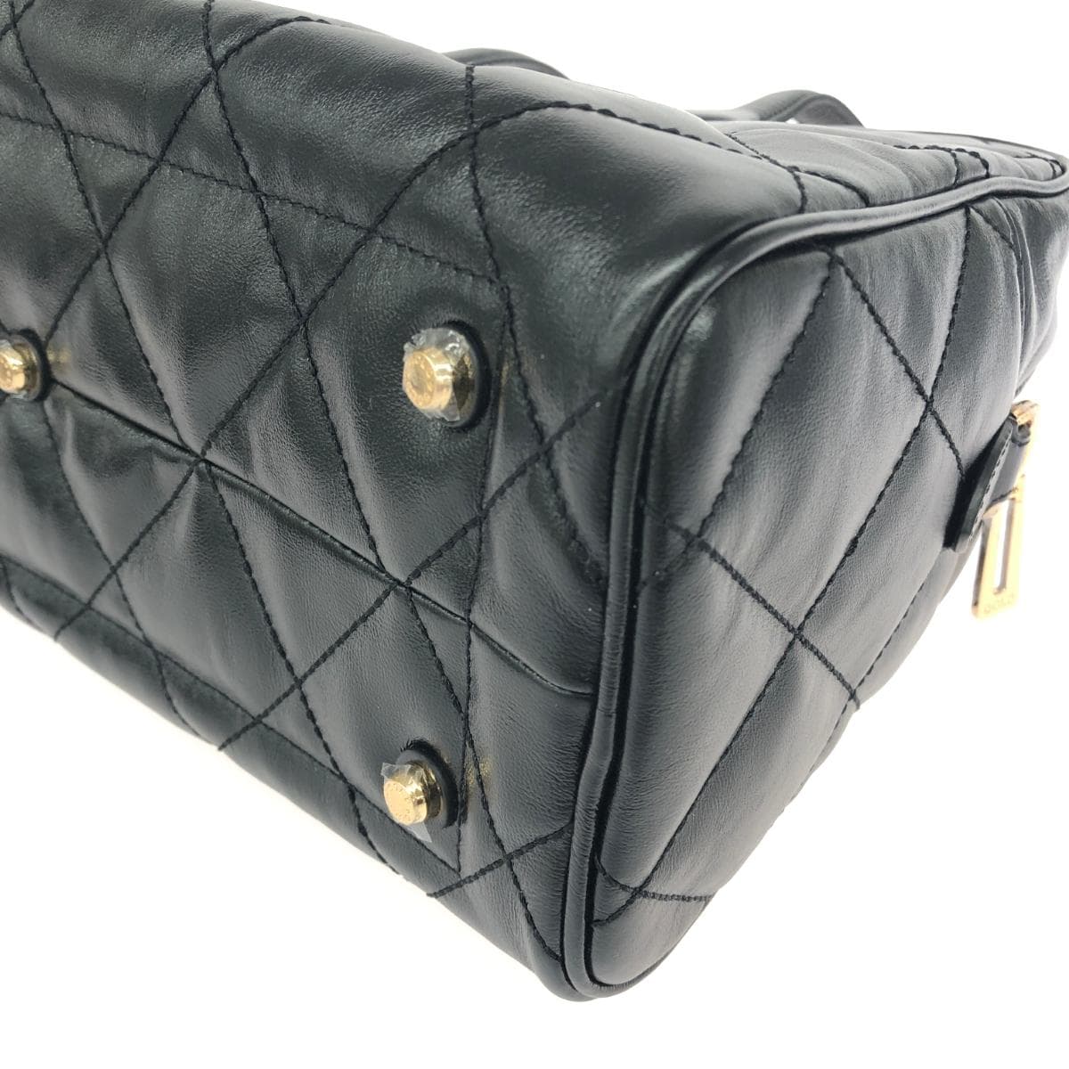 cococelux gold Cocoseriyukusu Gold 2WAY bag like new leather 501AB0341 black ladies 7