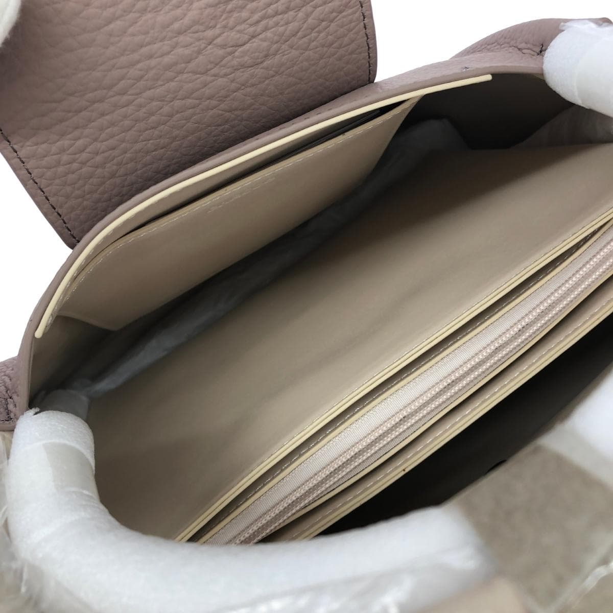 BARCOS 2WAY Bag Unused Item with Shoulder Bag Leather Greige Women's 8