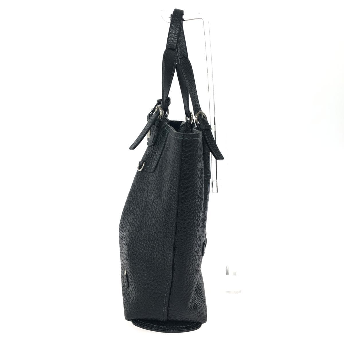 PELLE BORSA Tote Bag Leather Black Unisex 2