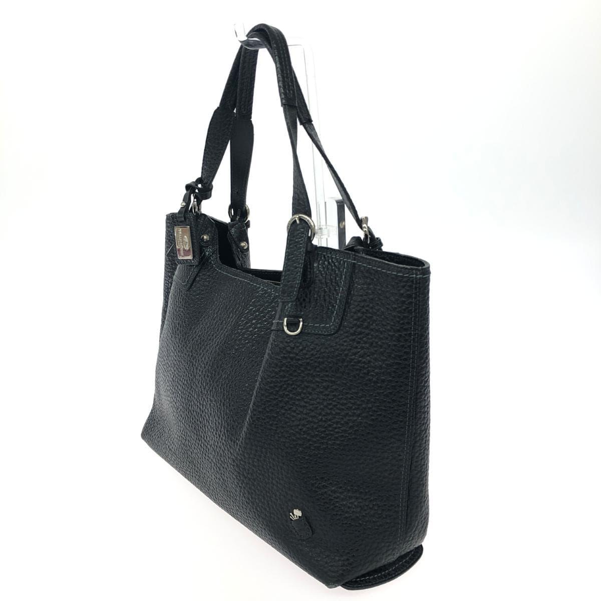 PELLE BORSA Tote Bag Leather Black Unisex 3