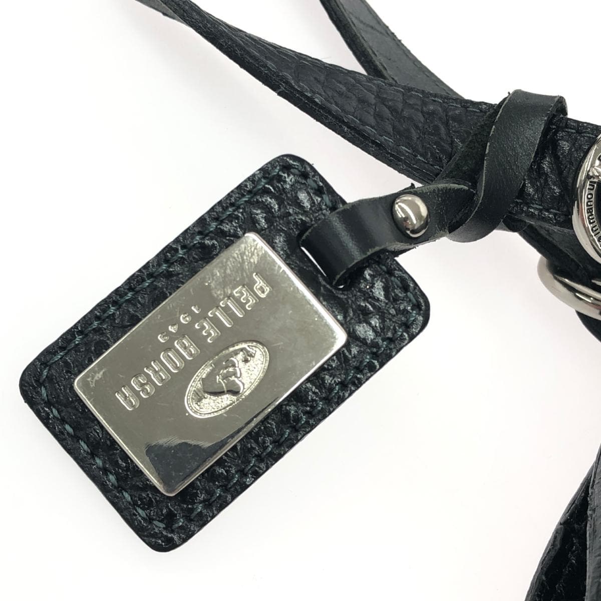 PELLE BORSA Tote Bag Leather Black Unisex 9