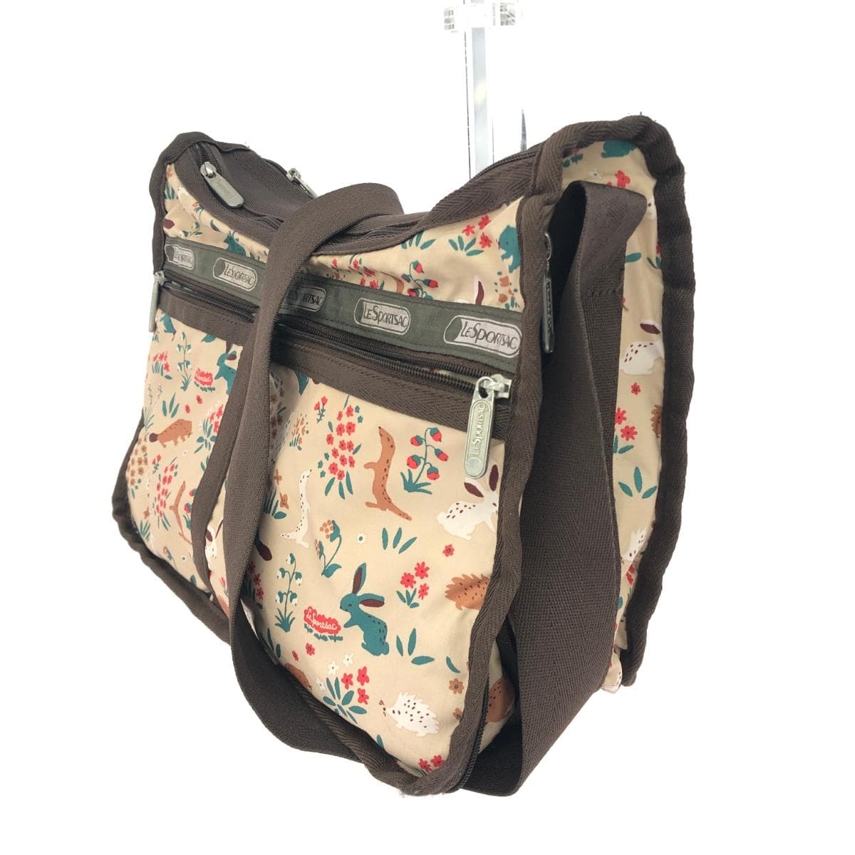 LeSportsac Shoulder Bag Animal Print/Nylon Beige Women's 3