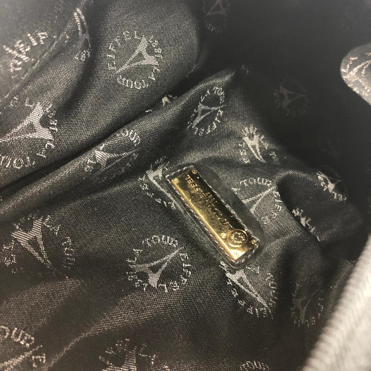 LA TOUR EIFFEL 2WAY Body Bag Excellent Condition PVC Black Women's 4