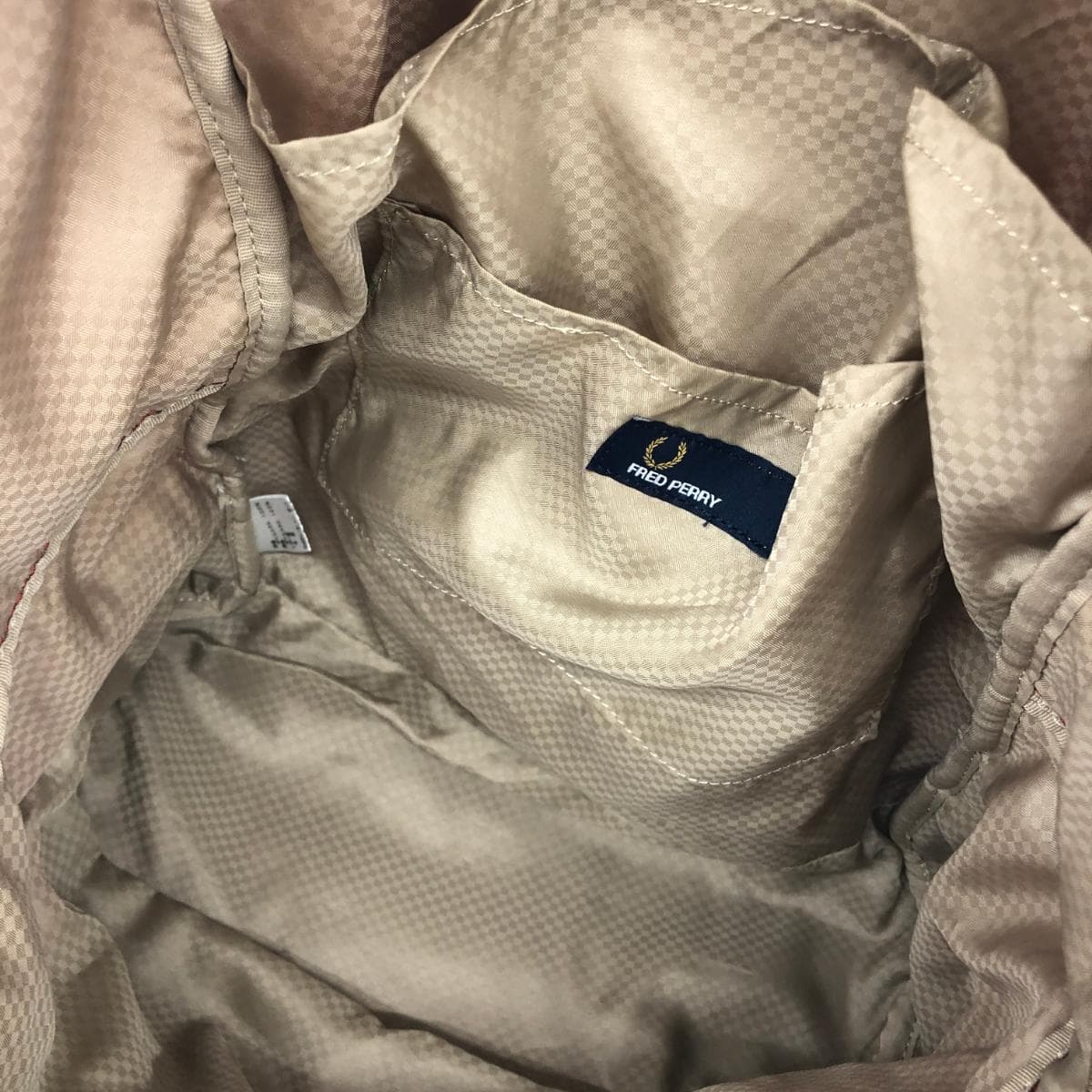 FRED PERRY Backpack Logo Embroidery / Suede Combination Red Unisex 5