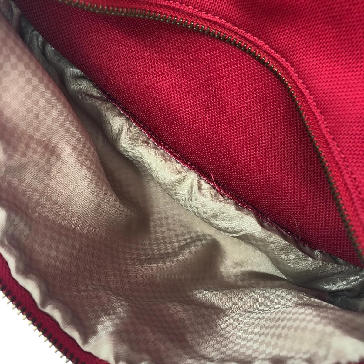 FRED PERRY Backpack Logo Embroidery / Suede Combination Red Unisex 6