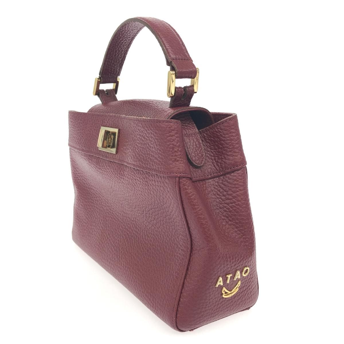 ATAO 2WAY Bag / Little Lab Leather Bordeaux Ladies 4