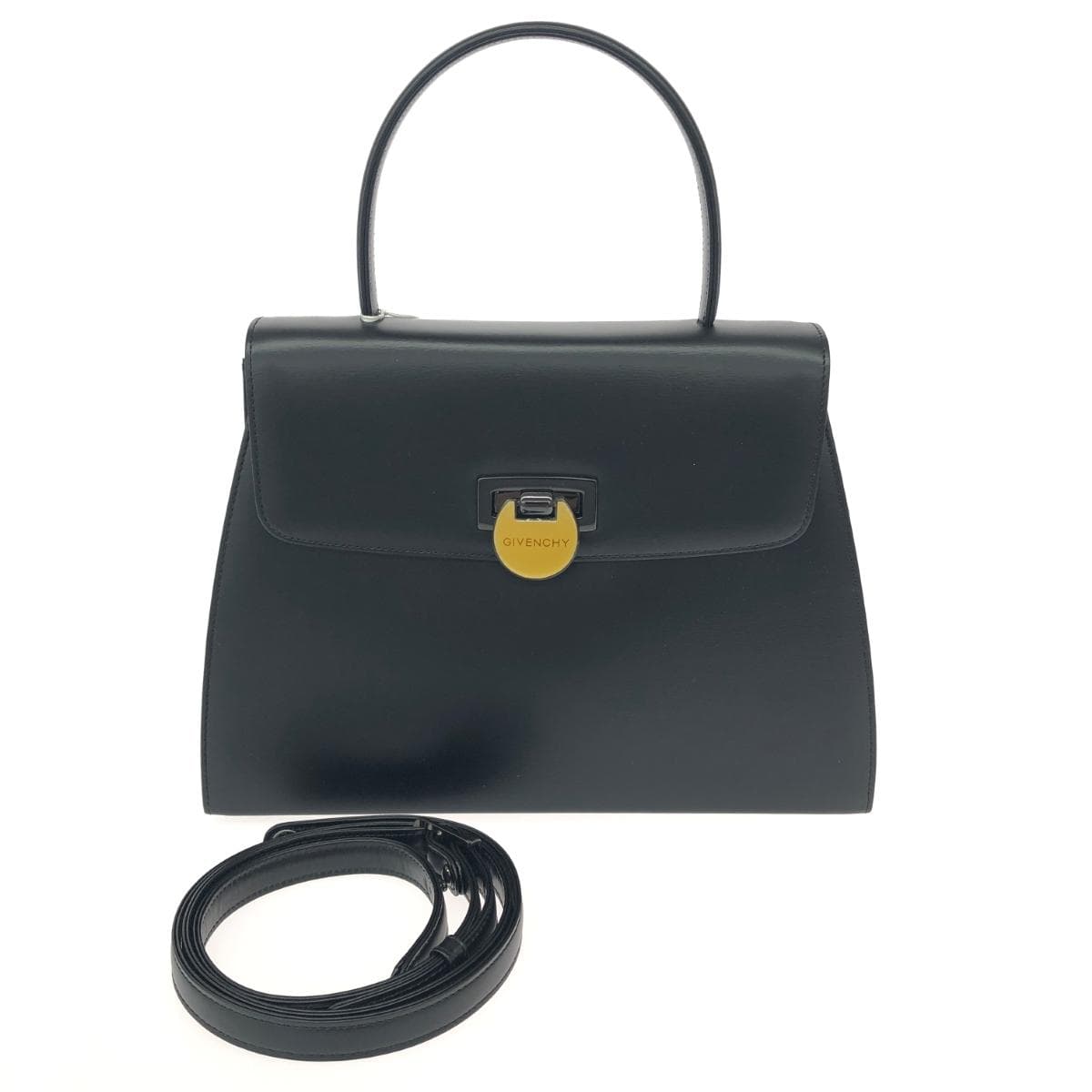 GIVENCHY 2WAY Bag Excellent Condition Formal Bologna Black Ladies