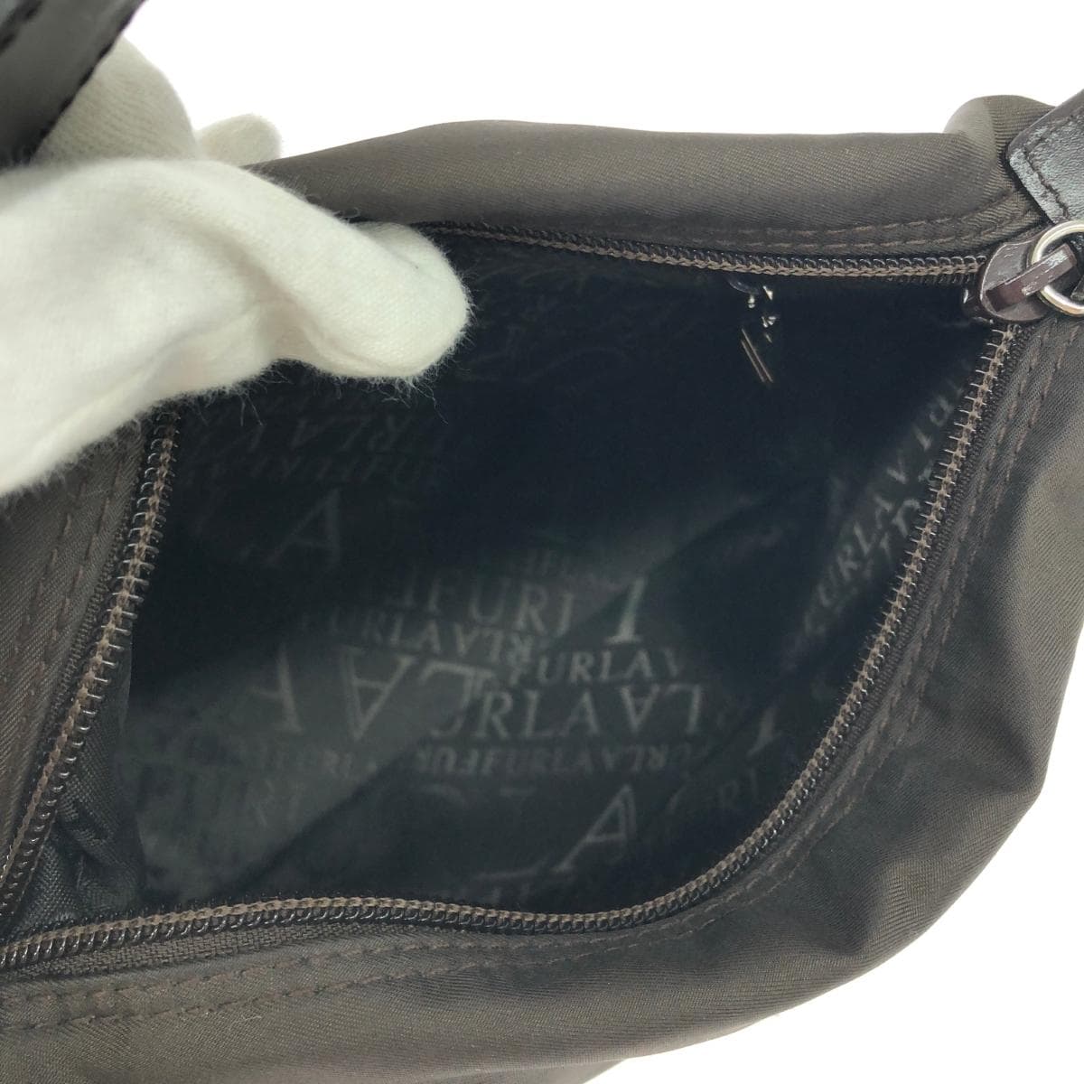 FURLA One Shoulder Bag Nylon Khaki Women's 6