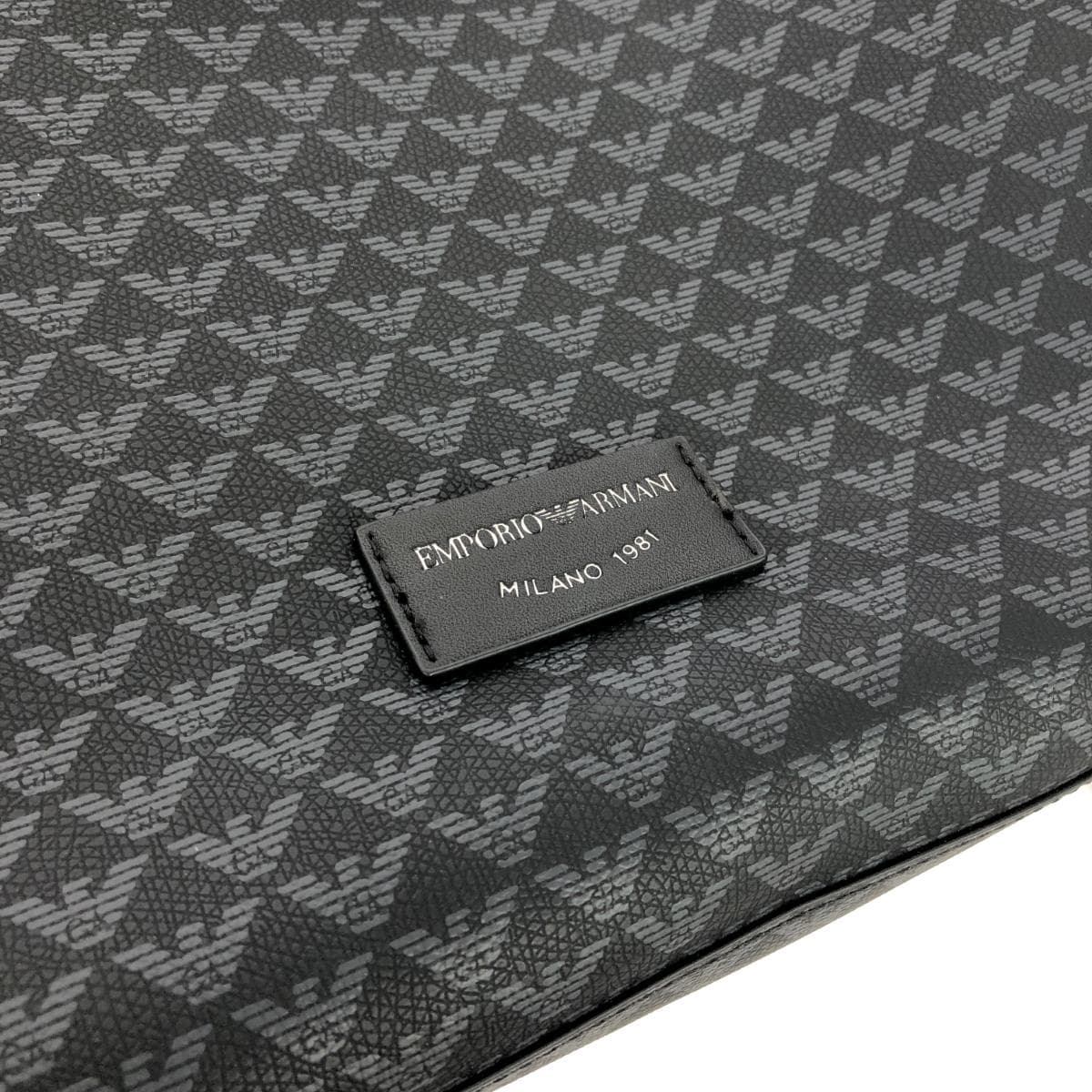 EMPORIO ARMANI 2WAY bag in excellent condition, all-over eagle pattern, black, for women 6