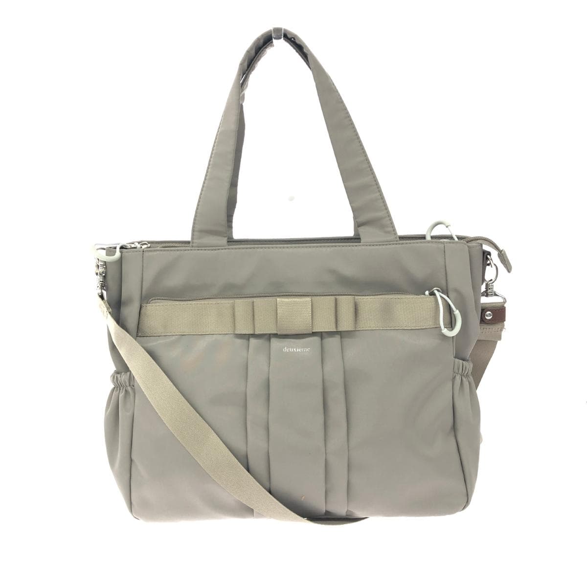 Deuxième Classe 2WAY bag, good condition, nylon, gray, women's