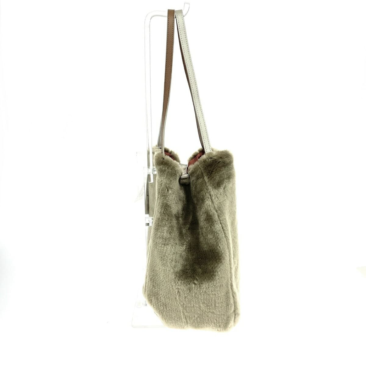 Russet Rassitt tote bag unused item fake fur greige women's 2