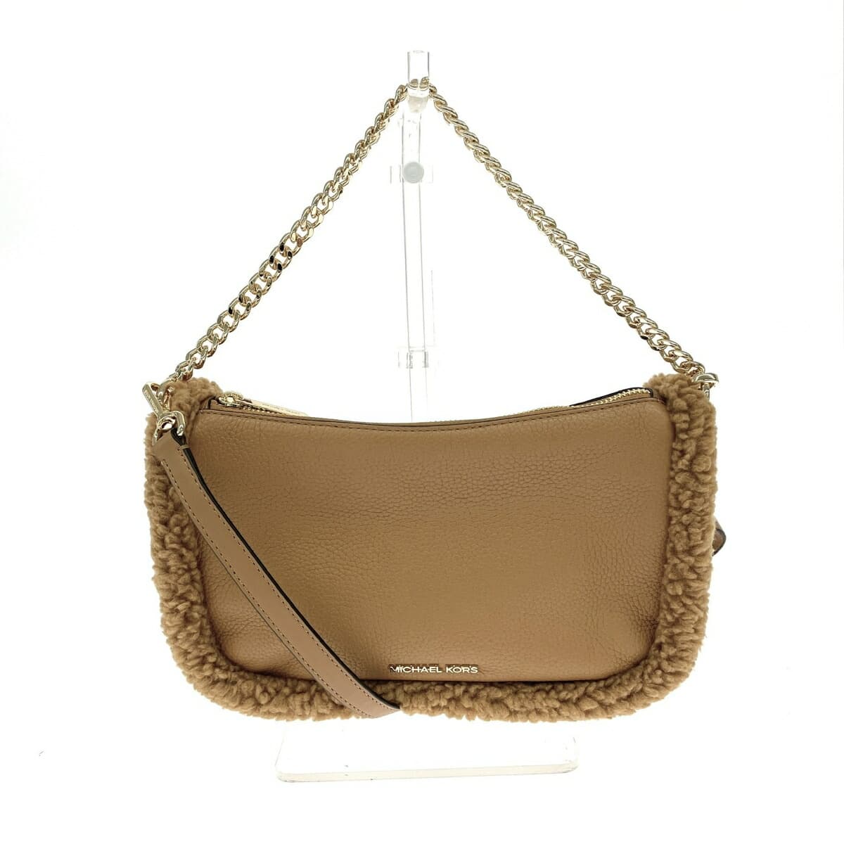 MICHAEL KORS 2WAY Shoulder Bag Like New Fake Mouton 35F4G1QC8L Brown Ladies