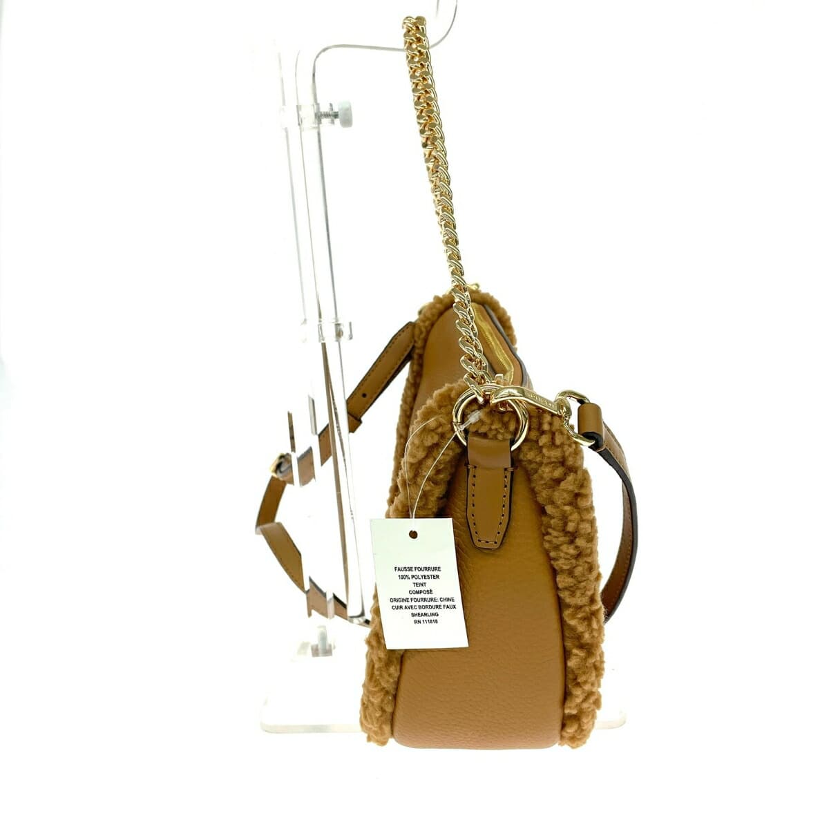 MICHAEL KORS 2WAY Shoulder Bag Like New Fake Mouton 35F4G1QC8L Brown Ladies 2
